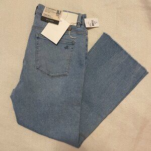 DL1961 Bridget Boot High Rise Instasculpt Crop Flare Jeans in Light Blue Size 33
